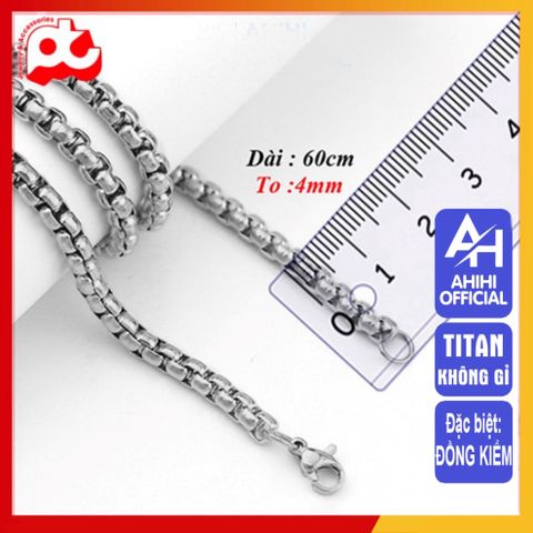 Dây Chuyền Titan Nam Cao Cấp Sang Trọng - Phụ Kiện Thời Trang Đẳng Cấp Chống Gỉ, An Toàn Cho Da, Design Mạnh Mẽ 2mm
