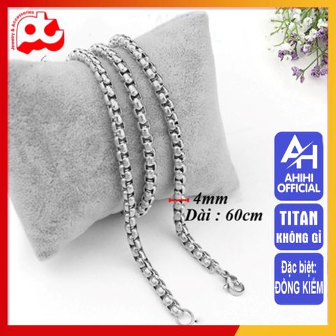 Dây Chuyền Titan Nam Cao Cấp Sang Trọng - Phụ Kiện Thời Trang Đẳng Cấp Chống Gỉ, An Toàn Cho Da, Design Mạnh Mẽ 2mm