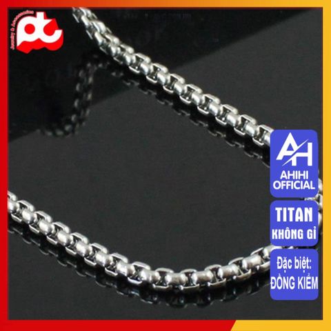 Dây Chuyền Nam Titan Cao Cấp Thép Không Gỉ - Phong Cách Mạnh Mẽ, Kích Thước 4mm, Trang Sức Đẳng Cấp Cho Phái Mạnh