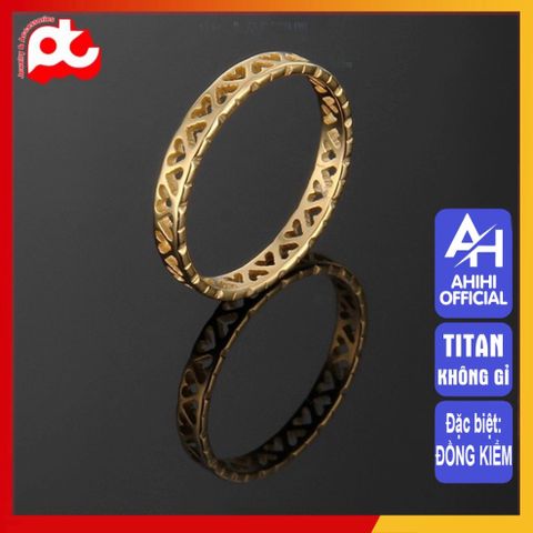Nhẫn Nữ Titan Cao Cấp Trái Tim Cách Điệu - Trang Sức Thanh Lịch, Bền Bỉ, Không Gỉ, Phụ Kiện Thời Trang Sang Trọng