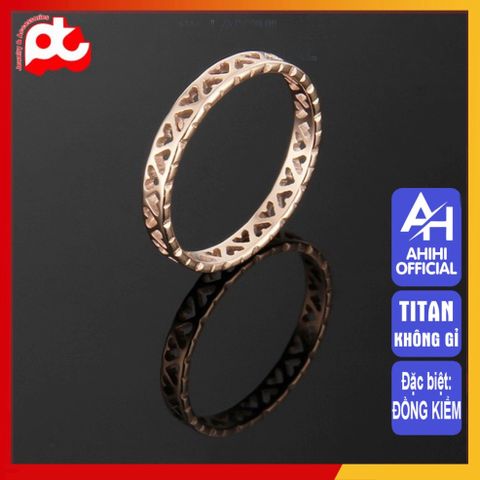 Nhẫn Nữ Titan Cao Cấp Trái Tim Cách Điệu - Trang Sức Thanh Lịch, Bền Bỉ, Không Gỉ, Phụ Kiện Thời Trang Sang Trọng