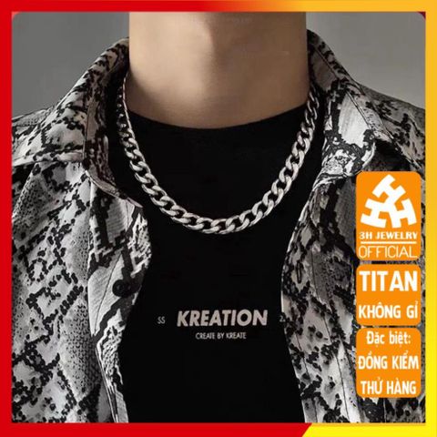 Dây Chuyền Titan Cao Cấp Nam Nữ, Thiết Kế Đẳng Cấp, Bền Bỉ Không Gỉ, Phong Cách Hip Hop, Quà Tặng Ý Nghĩa cho Nam Giới