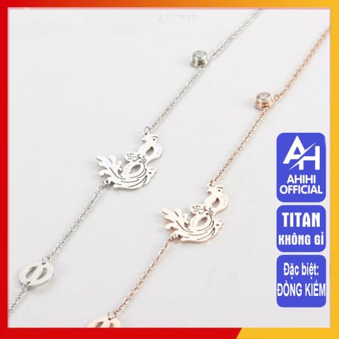 Lắc Chân Nữ Titan Cao Cấp - Phụ Kiện Thời Trang Thanh Lịch, Chống Gỉ, Đeo An Toàn Cho Da Nhạy Cảm - Quà Tặng Đặc Biệt