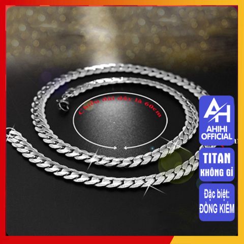 Dây Chuyền Titan Nam Cao Cấp Sang Trọng, Không Gỉ, Phong Cách Mạnh Mẽ - Trang Sức Đẳng Cấp Cho Phái Mạnh 9mm