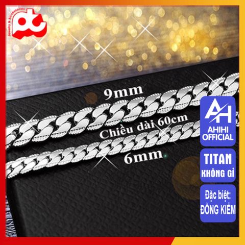 Dây Chuyền Titan Nam Cao Cấp Sang Trọng, Không Gỉ, Phong Cách Mạnh Mẽ - Trang Sức Đẳng Cấp Cho Phái Mạnh 9mm