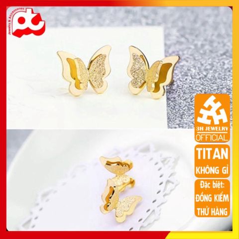 Bông Tai Nữ Titan Cao Cấp Pha Lê - Phụ Kiện Sang Trọng, An Toàn Cho Da, Chống Gỉ - Quà Tặng Ý Nghĩa Cho Nữ Giới