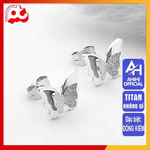 Bông Tai Nữ Titan Cao Cấp Pha Lê - Phụ Kiện Sang Trọng, An Toàn Cho Da, Chống Gỉ - Quà Tặng Ý Nghĩa Cho Nữ Giới