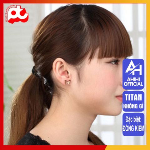 Bông Tai Nữ Titan Cao Cấp Pha Lê - Phụ Kiện Sang Trọng, An Toàn Cho Da, Chống Gỉ - Quà Tặng Ý Nghĩa Cho Nữ Giới