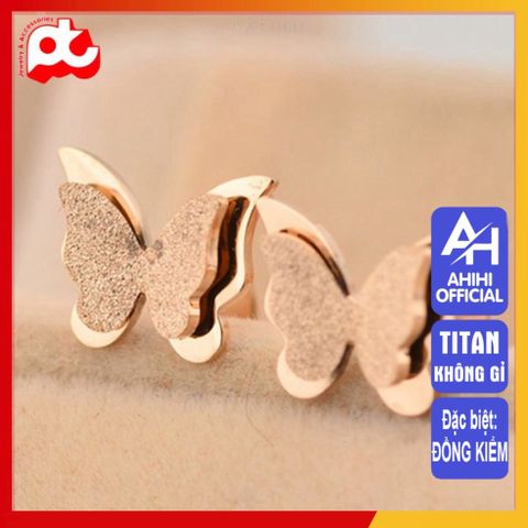 Bông Tai Nữ Titan Cao Cấp Pha Lê - Phụ Kiện Sang Trọng, An Toàn Cho Da, Chống Gỉ - Quà Tặng Ý Nghĩa Cho Nữ Giới