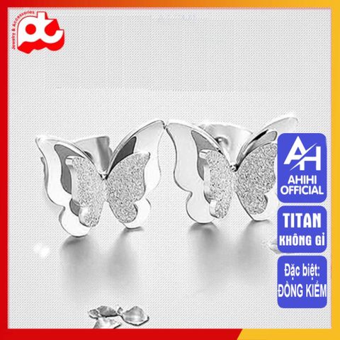 Bông Tai Nữ Titan Cao Cấp Pha Lê - Phụ Kiện Sang Trọng, An Toàn Cho Da, Chống Gỉ - Quà Tặng Ý Nghĩa Cho Nữ Giới