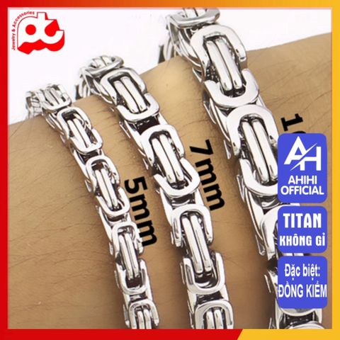 Lắc tay Titan nam cao cấp - Phong cách mạnh mẽ, bền bỉ, không gỉ, trang sức thời trang sang trọng cho phái mạnh, thiết kế độc đáo 5mm màu trắng.