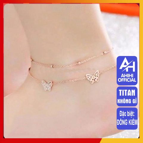 Lắc Chân Nữ Titan Cao Cấp - Thiết Kế Thanh Lịch, Không Gỉ, An Toàn Cho Da, Phụ Kiện Thời Trang Và Quà Tặng Hoàn Hảo