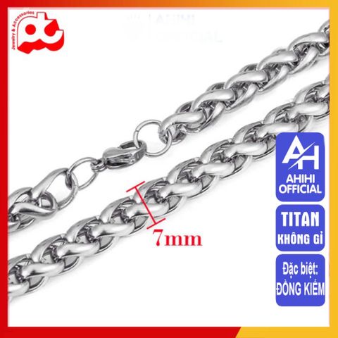 Dây Chuyền Titan Nam Cao Cấp 7mm - Phong Cách Sang Trọng Chống Gỉ Sét - Trang Sức Nam Đẳng Cấp, An Toàn Cho Da
