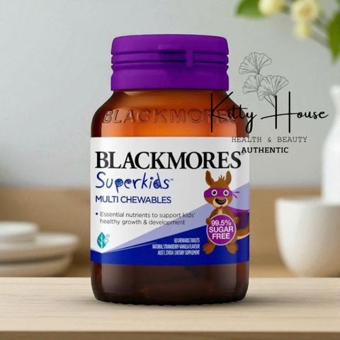 Kẹo Nhai Blackmores Superkids Multi Chewables Hương Dâu-Vani Cho Bé Từ 2-12 Tuổi - Vitamin Tăng Cường Sức Khỏe & Miễn Dịch
