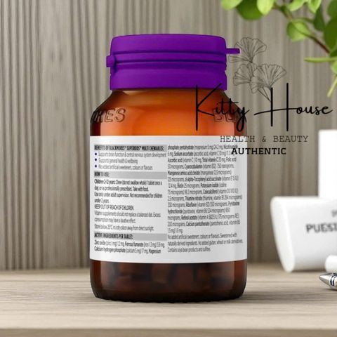Kẹo Nhai Blackmores Superkids Multi Chewables Hương Dâu-Vani Cho Bé Từ 2-12 Tuổi - Vitamin Tăng Cường Sức Khỏe & Miễn Dịch
