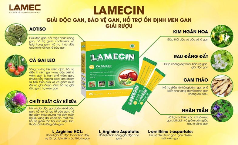 Viên Uống Giải Rượu Gan Lamec - Hỗ Trợ Giải Độc Gan, Bảo Vệ Men Gan, Sản Phẩm Chính Hãng cho Sức Khỏe Tối Ưu