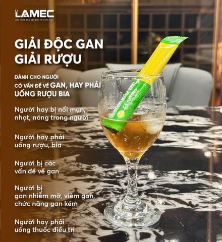 Viên Uống Giải Rượu Gan Lamec - Hỗ Trợ Giải Độc Gan, Bảo Vệ Men Gan, Sản Phẩm Chính Hãng cho Sức Khỏe Tối Ưu