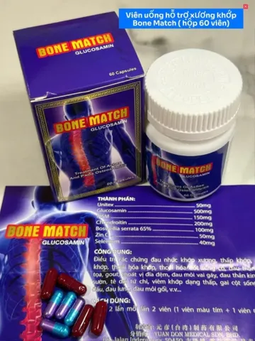 Viên Uống Bone Match (60 Viên) - Hỗ Trợ Sức Khỏe Xương Khớp, Giúp Giảm Đau Nhức và Cải Thiện Vận Động