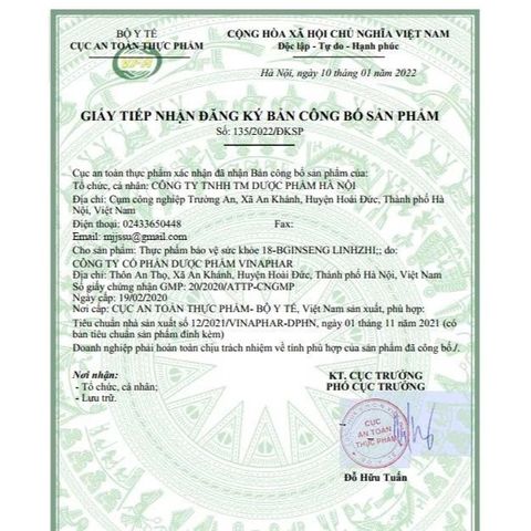 Viên uống Ginseng Linh Chi 18B - Hỗ trợ sức khỏe, tăng cường sức đề kháng, cải thiện mệt mỏi - Hộp 100 viên tự nhiên cao cấp