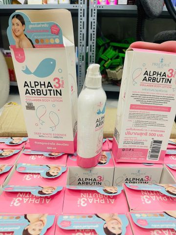 Sữa Dưỡng Thể Alpha Arbutin Collagen 500ml - Dưỡng Trắng Da Mịn Màng, Chống Lão Hóa - Chính Hãng Thai Lan