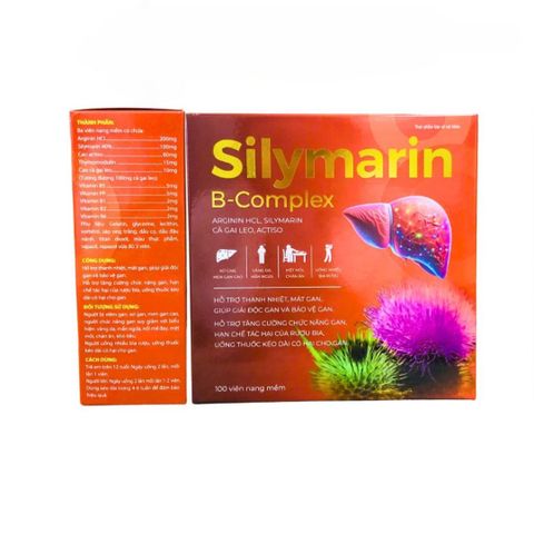 Viên Uống SILYMARIN B-COMPLEX AKO Hỗ Trợ Mát Gan, Thanh Nhiệt - Giải Độc Gan Hiệu Quả, Hộp 100 Viên Nang Mềm