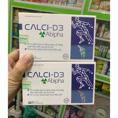 Viên uống Calci-D3 Abipha 60 viên - Bổ sung Canxi & Vitamin D3 cho sức khỏe xương, hỗ trợ phát triển chiều cao, ưu đãi giá tốt nhất