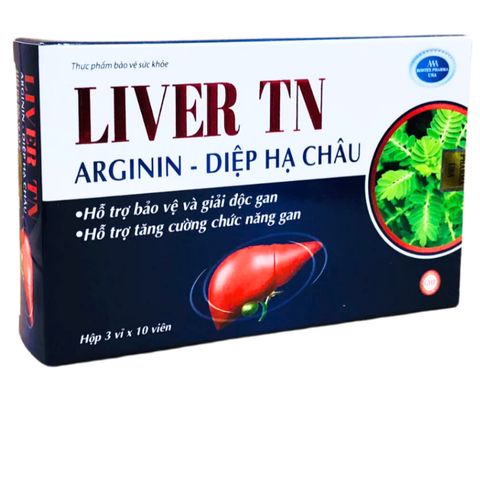 Viên Uống Bổ Gan Liver TN Arginin - Diệp Hạ Châu Giải Độc, Tăng Cường Chức Năng Gan - Hộp 30 Viên Chất Lượng