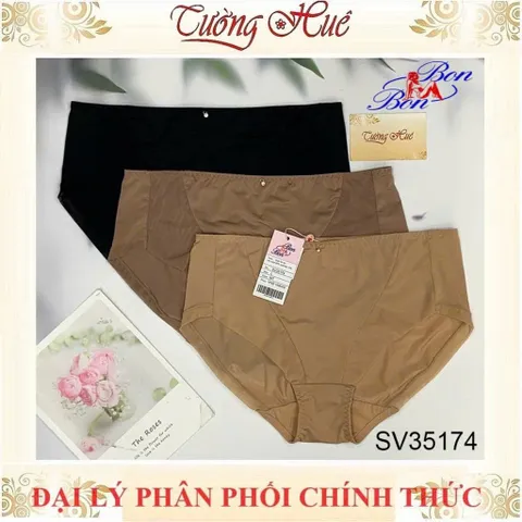 Quần lót nữ Bon Bon SV35174 - Lưng vừa phối lưới thoải mái, chất liệu nylon co giãn, phù hợp nhiều size và màu sắc.