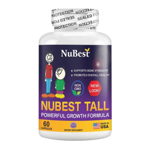 Viên uống hỗ trợ tăng chiều cao Nubest Tall Mỹ - 60 viên cho trẻ em từ 6-18 tuổi - Bổ sung Canxi và Vitamin D3 hiệu quả