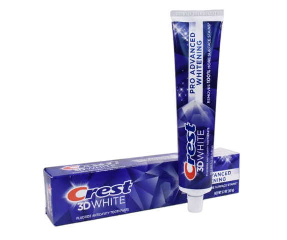 Kem Đánh Răng Crest 3D White Advanced 147gr - Lựa Chọn Tuyệt Vời Để Làm Trắng Răng, Ngăn Ngừa Vết Bẩn, Hơi Thở Thơm Mát Tự Nhiên