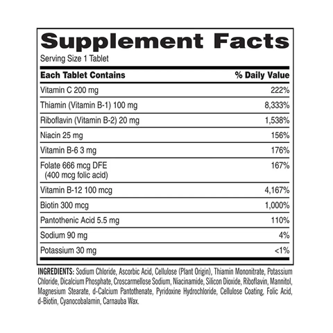 Viên uống Super B-Complex Kirkland 500 viên - Bổ sung Vitamin B và Electrolytes Tăng cường sức khỏe, Giảm mệt mỏi, Năng lượng tức thì