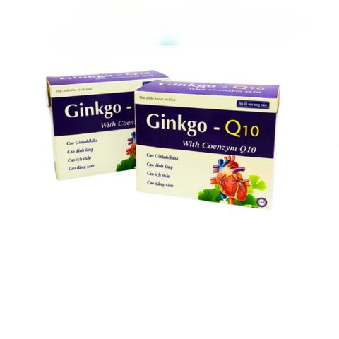 Viên Uống Ginkgo Q10 Tăng Cường Trí Nhớ, Giảm Đau Đầu Và Chóng Mặt - Hỗ Trợ Hệ Thần Kinh, Hộp 60 Viên