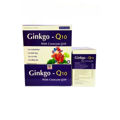 Viên Uống Ginkgo Q10 Tăng Cường Trí Nhớ, Giảm Đau Đầu Và Chóng Mặt - Hỗ Trợ Hệ Thần Kinh, Hộp 60 Viên
