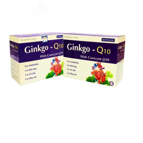 Viên Uống Ginkgo Q10 Tăng Cường Trí Nhớ, Giảm Đau Đầu Và Chóng Mặt - Hỗ Trợ Hệ Thần Kinh, Hộp 60 Viên