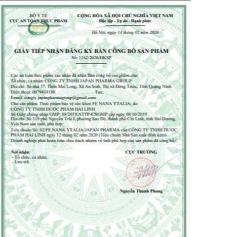 Viên uống bổ sung Sắt FE NANA YTALIA 60 viên - Hỗ trợ giảm nguy cơ thiếu máu, cung cấp Acid Folic và Vitamin B cho cơ thể.