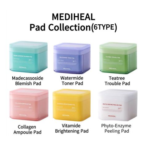 Bộ 100 Miếng Tẩy Da Chết Toner Pad Mediheal Ampoule - Giúp Dưỡng Ẩm và Làm Sáng Da, Phù Hợp Mọi Loại Da