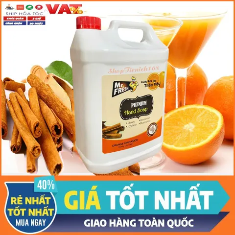 Nước Rửa Tay Sát Khuẩn Mr Fresh Hàn Quốc 5L - Giữ Sạch, Thơm Mát, Phù Hợp Cho Gia Đình, Bệnh Viện, Nhà Hàng