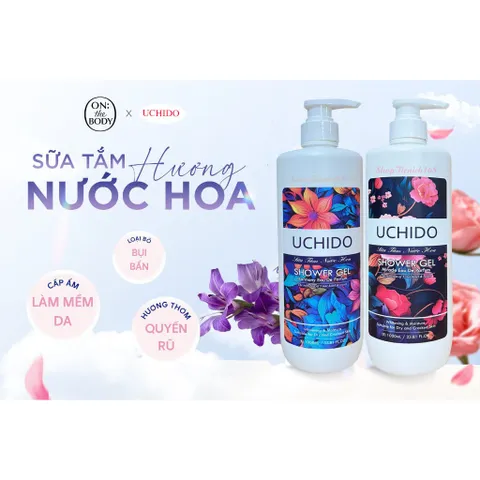 Sữa Tắm Nước Hoa UCHIDO 1000ml Hương Miracle - Dưỡng Ẩm, Hương Thơm Quyến Rũ, Chăm Sóc Da Nhạy Cảm, Thiết Kế Tiện Lợi