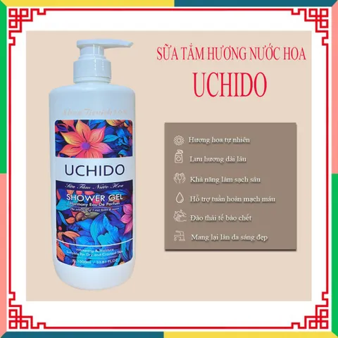 Sữa Tắm Nước Hoa UCHIDO 1000ml Hương Miracle - Dưỡng Ẩm, Hương Thơm Quyến Rũ, Chăm Sóc Da Nhạy Cảm, Thiết Kế Tiện Lợi