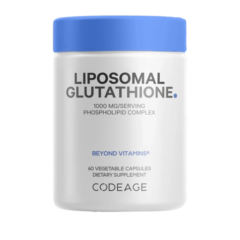 Viên uống trắng da Codeage 1000mg Liposomal Glutathione - Hỗ trợ làm sáng da, hộp 60 viên, không GMO, sản xuất tại Mỹ