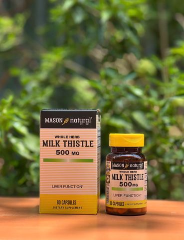 Viên Uống Thải Độc Gan Mason Natural Milk Thistle 500mg - Hỗ Trợ Chức Năng Gan, Giảm Men Gan Cao, 60 Viên