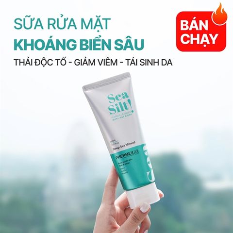 Sữa Rửa Mặt Khoáng Biển Sâu PHERMEX Sea Silt Foam Cleanser 150ml - Làm Sạch, Detox Da, Phục Hồi Độ Ẩm, Dành Cho Da Dầu, Da Mụn