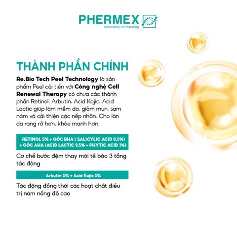 Peel Tế Bào Thế Hệ Mới Caryophy PHERMEX - Tẩy Da Chết Siêu Hiệu Quả, Chống Nám, Dưỡng Ẩm, Phù Hợp Mọi Loại Da