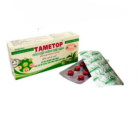 Viên Uống TAMETOP Tâm Việt - Hỗ Trợ Tăng Đề Kháng và Giảm Nhiệt Miệng - Hộp 30 Viên Bổ Sung Vitamin C, Rutin Cho Gia Đình