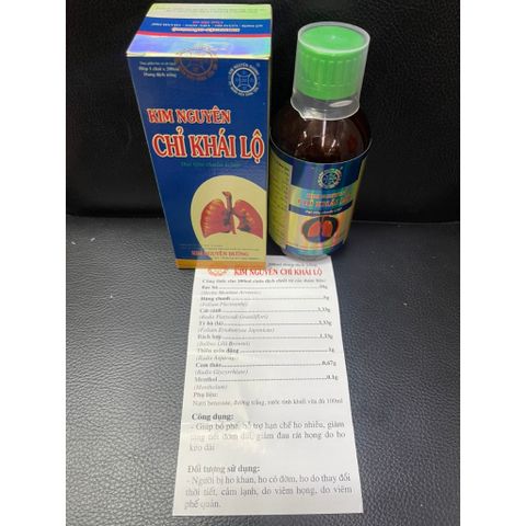 Siro Kim Nguyên Chỉ Khái Lộ 300ML - Giúp Giảm Ho, Đờm, và Đau Rát Họng Hiệu Quả, Bổ Phổi Tự Nhiên cho Người Lớn và Trẻ Em