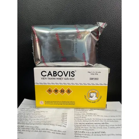 Viên Thực Phẩm Chức Năng Cabovis OPC Thanh Nhiệt Giải Độc - Hỗ Trợ Giảm Viêm Họng, Mụn Nhọt, Tái Bón (5 Vỉ x 10 Viên)