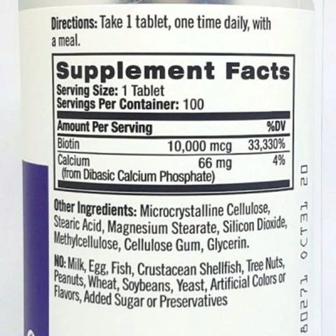 (Cao cấp) Viên uống Natrol Biotin 10.000 mcg Tăng Cường Tóc, Da và Móng - Hỗ Trợ Sức Khỏe Từ Mỹ, 100 Viên cao cấp Chính hãng