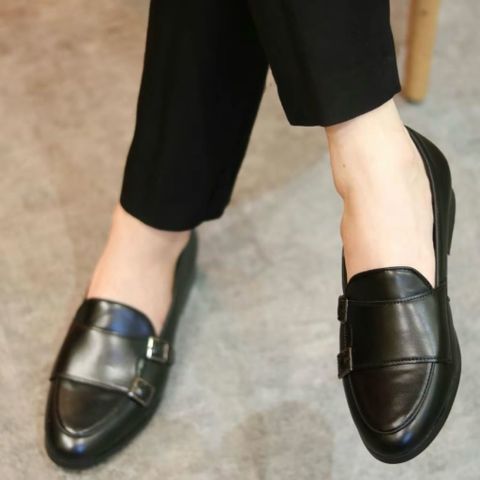 Giày lười nam da mờ DAVINCIA MonkStrap 4 khóa - Giày chú rể trẻ trung, đế cao su chống trơn trượt, phong cách sang trọng G66