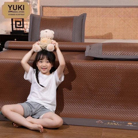 Chiếu mây băng YUKI 2025 - Chiếu điều hòa cao cấp, tặng kèm 2 vỏ gối, thoáng khí, mát lạnh, kháng khuẩn, an toàn sức khỏe