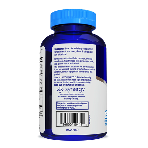 Nước Uống Bổ Não Focus Factor Kids DHA + Vitamin - Tăng Cường Trí Nhớ & Tập Trung Cho Trẻ (150 Viên) - Sản Phẩm Úc